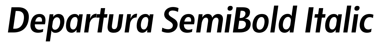 Departura SemiBold Italic